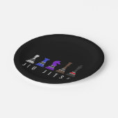 jiu jitsu    Trainingschach, Geschenk bjj mit Text Pappteller (Schrägansicht)