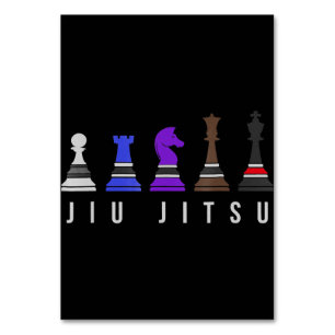 jiu jitsu    Trainingschach, Geschenk bjj mit Text Tischnummer