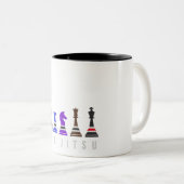 jiu jitsu    Trainingschach, Geschenk bjj mit Text Zweifarbige Tasse (VorderseiteRechts)