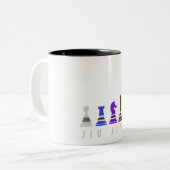 jiu jitsu    Trainingschach, Geschenk bjj mit Text Zweifarbige Tasse (Vorderseite Links)