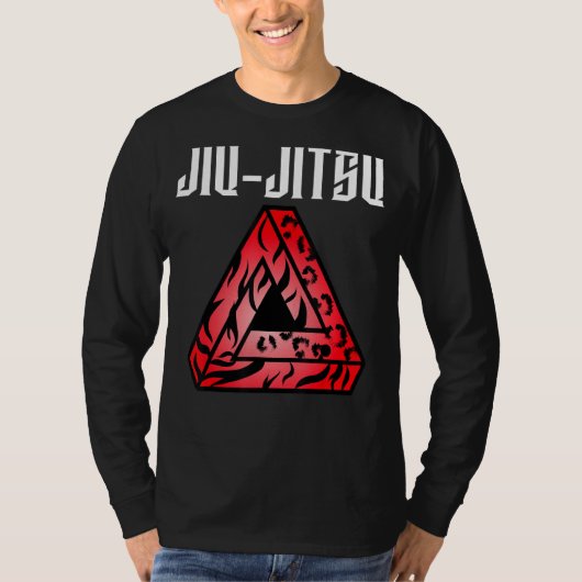 Jiu Jitsu Tribal Gracie Triangle Bjj Grapple T-Shirt (Vorderseite)