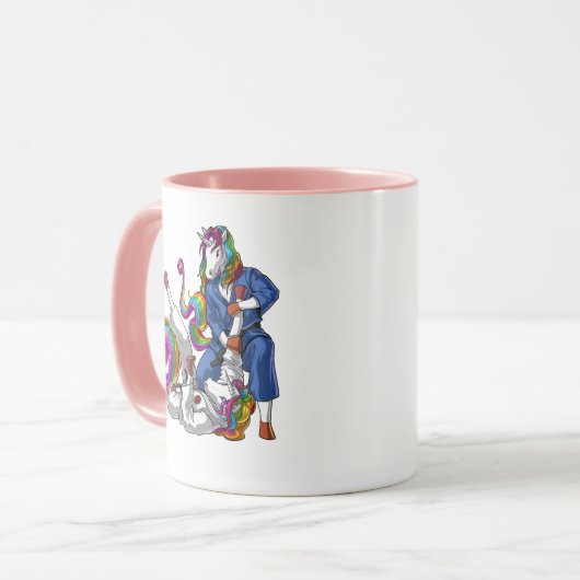 Jiu-Jitsu-Unicorns Tasse (Vorderseite Links)