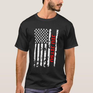Jiu Jitsu Usa Flag Apparel Jiu Jitsu Blue Small T-Shirt