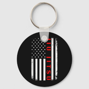 Jiu Jitsu USA-Flagge Kampfsport-Training-Design Schlüsselanhänger