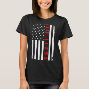 Jiu Jitsu USA-Flagge Kampfsport-Training-Design T-Shirt