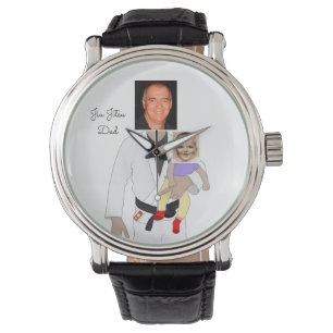 Jiu Jitsu Vater Benutzerdefinierte Foto und handge Armbanduhr