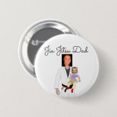 Jiu Jitsu Vater Benutzerdefinierte Foto und handge Button (Vorne & Hinten)