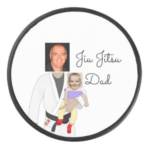 Jiu Jitsu Vater Benutzerdefinierte Foto und handge Eishockey Puck