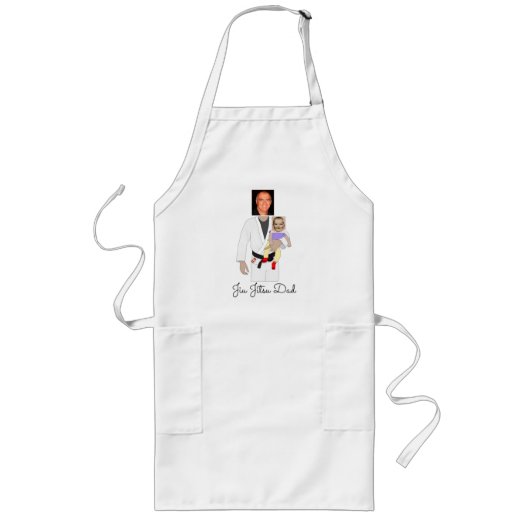 Jiu Jitsu Vater Benutzerdefinierte Foto und handge Lange Schürze (Vorne)