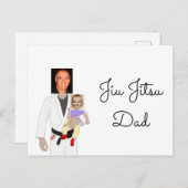 Jiu Jitsu Vater Benutzerdefinierte Foto und handge Postkarte (Vorne/Hinten)