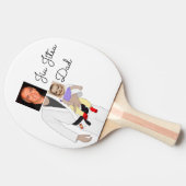 Jiu Jitsu Vater Benutzerdefinierte Foto und handge Tischtennis Schläger (Seitenansicht)