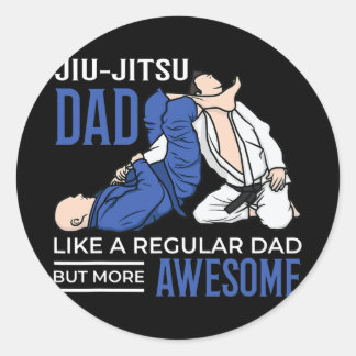 Jiu Jitsu Vater Phantastisch Cool Combat BJJ MIXED Runder Aufkleber