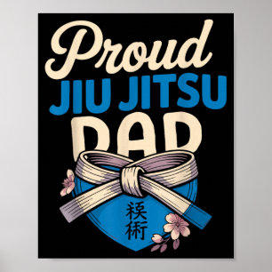 Jiu Jitsu Vater Retro Vintage Stolzer Jiu Jitsu Poster