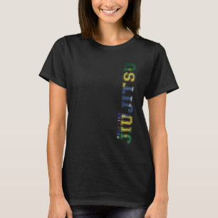 Jiu Jitsu Vintag Brasilien Flagge Jiujitsu F T-Shirt