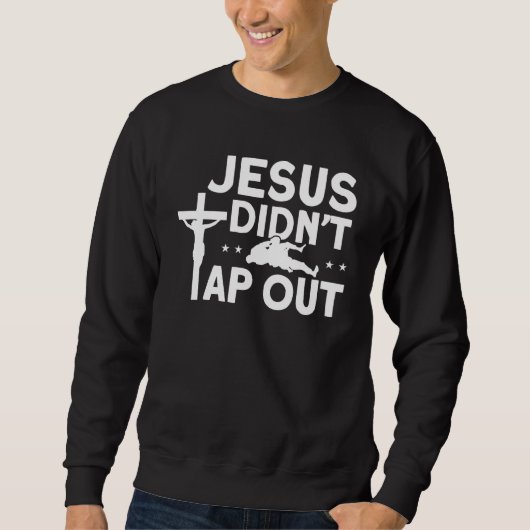 Jiu Jitsu Vintag Jesus hat nicht Gestochen Sweatshirt (Vorderseite)