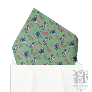 Jiu Jitsu Weihnachts-Seidenpapier in Grün Seidenpapier