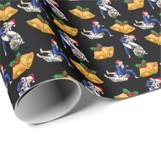 Jiu-Jitsu Weihnachtswrapping Paper Geschenkpapier (Rolleneckpunkt)