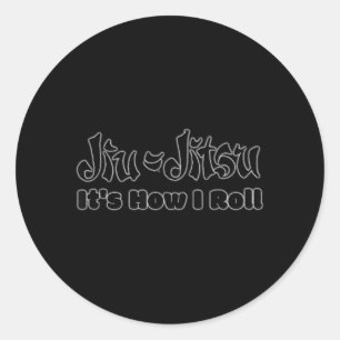 Jiu Jitsu Wie Rollen BJJ Grappling MMA Coach Gesch Runder Aufkleber