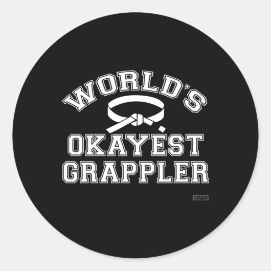 Jiu Jitsu World's Tokest Grappler Bjj Runder Aufkleber (Vorderseite)