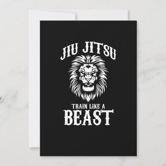 Jiu Jitsu Zug wie ein Beast-BJJ-MIXED MARTIAL ARTS Einladung (Vorderseite)