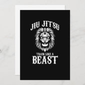 Jiu Jitsu Zug wie ein Beast-BJJ-MIXED MARTIAL ARTS Einladung (Vorne/Hinten)