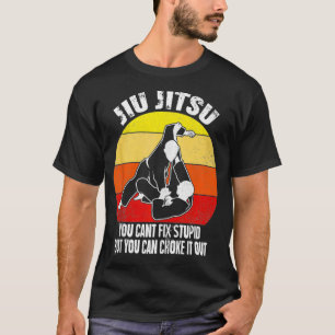 Jiu Jitsu's Funny Can't Fi Stupid BJJ MIXED MARTIA T-Shirt