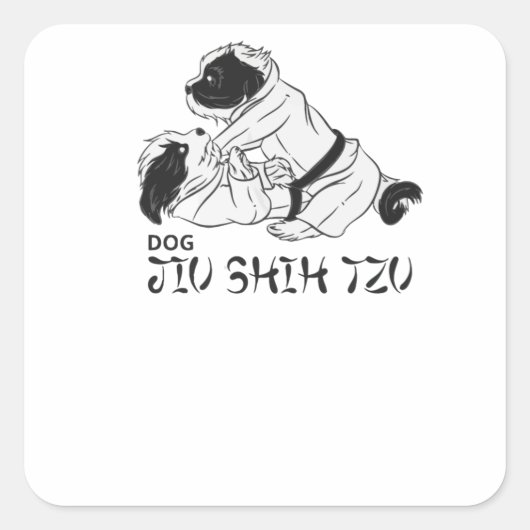 Jiu Shih Tzu Quadratischer Aufkleber (Vorderseite)