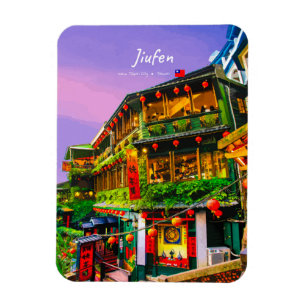 Jiufen, Taiwan - Alte Teestube abgerundet Magnet
