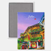 Jiufen, Taiwan - Alte Teestube Flat Magnet (Vorderseite/Rückseite)