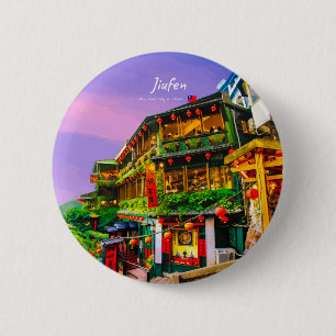 Jiufen, Taiwan - Antikes Teehaus Button