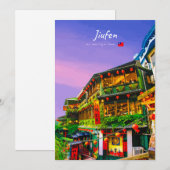 Jiufen, Taiwan - Antikes Teehaus Einladung (Vorne/Hinten)