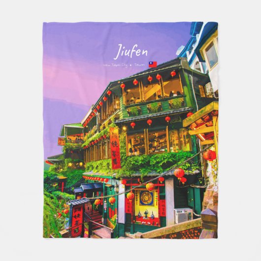 Jiufen, Taiwan - Antikes Teehaus Fleecedecke (Vorderseite)