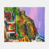 Jiufen, Taiwan - Antikes Teehaus Fleecedecke (Vorderseite (Horizontal))