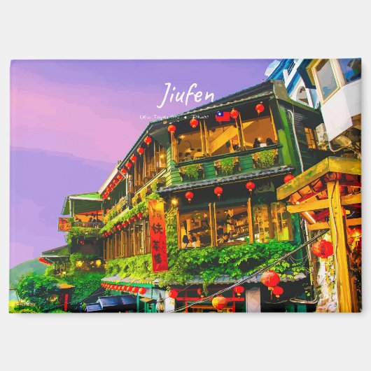 Jiufen, Taiwan - Antikes Teehaus Magnet (Vorderseite)