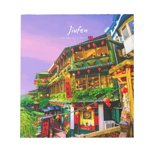 Jiufen, Taiwan - Antikes Teehaus Notizblock (Vorderseite)
