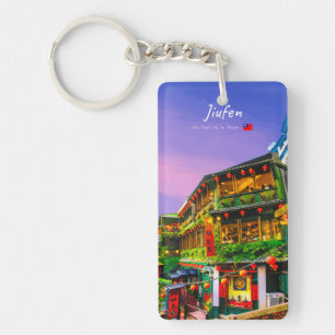 Jiufen, Taiwan - Antikes Teehaus Slim Schlüsselanhänger