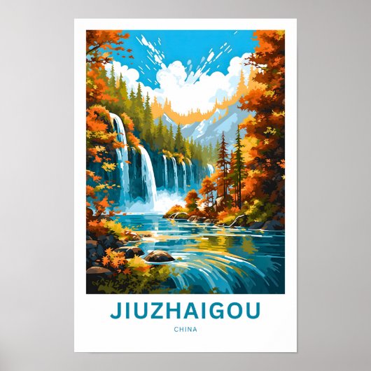 Jiuzhaigou China Travel Poster (Vorne)