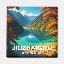Jiuzhaigou Valley Nationalpark Sichuan China Magnet