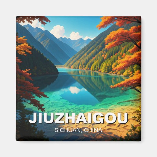 Jiuzhaigou Valley Nationalpark Sichuan China Magnet (Vorne)
