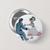 Jive Spaß! schwingen Sie Tanzenrock-and-roll Button (Vorne & Hinten)