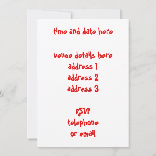 Jive Spaß! schwingen Sie Tanzenrock-and-roll Einladung (Rückseite)