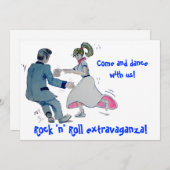 Jive Spaß! schwingen Sie Tanzenrock-and-roll Einladung (Vorne/Hinten)