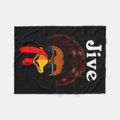 Jive Thanksgiving Turkey Day Funny Family Costume Fleecedecke (Vorderseite (Horizontal))