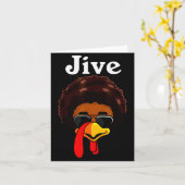 Jive Thanksgiving Turkey Day Funny Family Costume Karte (Gelbe Blume)