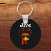 Jive Thanksgiving Turkey Day Funny Family Costume Schlüsselanhänger (Vorderseite)