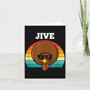 Jive Truthahn Afro Retro 70er Thanksgiving Truthah Karte