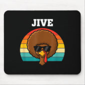 Jive Turkey Afro Retro 70s Thanksgiving Turkey Day Mousepad (Vorne)