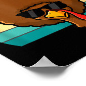 Jive Turkey Afro Retro 70s Thanksgiving Turkey Day Poster (Ecke)