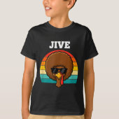 Jive Turkey Afro Retro 70s Thanksgiving Turkey Day T-Shirt (Vorderseite)