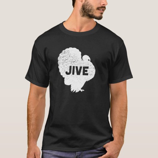 Jive Turkey White Print erschüttert T-Shirt (Vorderseite)
